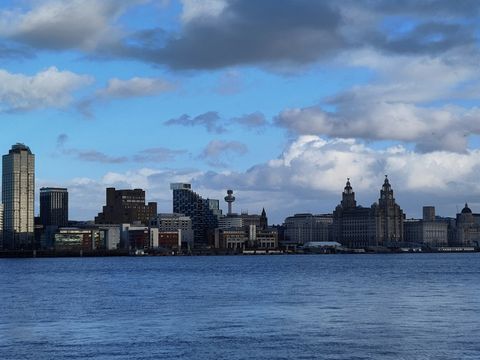 The Liverpool skyline seen across the River Mersey